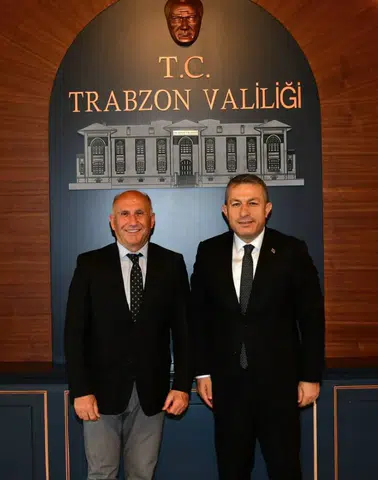 TFF Bölge Müdürü Hamdi Aslan’dan Trabzon Valisi Tahir Şahin’e Ziyaret