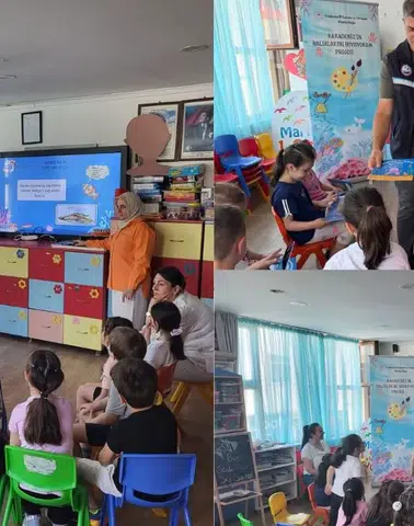 Trabzon'da Öğrencilere Karne Hediyesi: Balık Boyama Kitabı Dağıtıldı