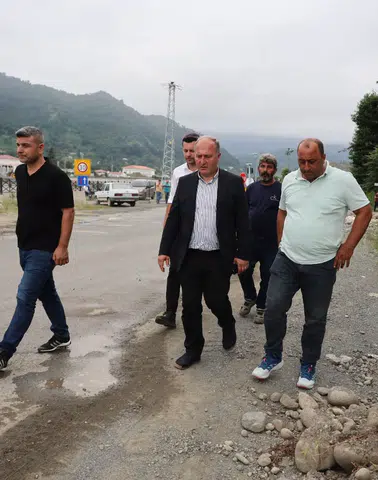 Arhavi'de Kavak Yolu Çalışmaları Yerinde İncelendi