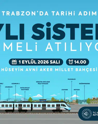 Trabzon’un Raylı Sistem Hayali Gerçek Oluyor: İlk Kazma 1 Eylül’de Avni Aker’de