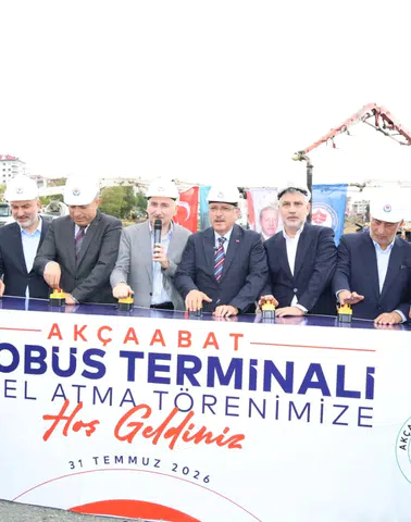 AKÇAABAT OTOGARI'NIN TEMELİ ATILDI