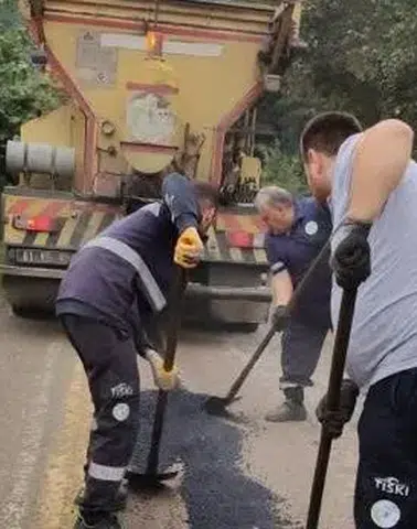 Trabzon’da Altyapı çalışmaları sürüyor, bozulan yollar asfaltlanıyor