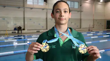 Türkiye şampiyonu yüzücü Eymen İbolar, milli takım hedefi için kulaç atıyor