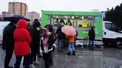 Beylikdüzü'nde iç ısıtan 'günaydın'