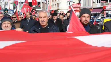 Bayburt'ta Şehitlerimiz ve Filistin için Yürüyüş