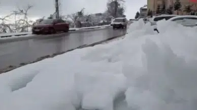 Trabzon kar yağışı ile beyaza büründü