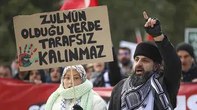 Şehit askerleri anmak ve Filistin'e destek için etkinlik düzenlendi