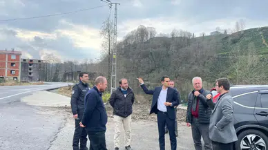 Kaymakam Açıkgöz ilçe anayolu aydınlatması çalışmalarını yerinde inceledi