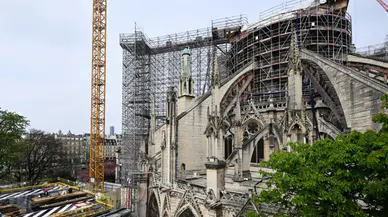 Fransa'da 2019'da yanan tarihi Notre Dame Katedrali yıl sonunda ziyarete açılacak
