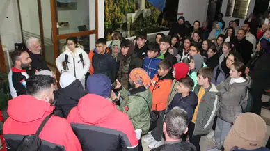 Çamlıhemşin Kayak Takımı Hakkari'deki yarışlara katılmak için yola çıktı