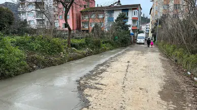 Fındıklı'da Parça Beton Çalışmaları Devam Ediyor