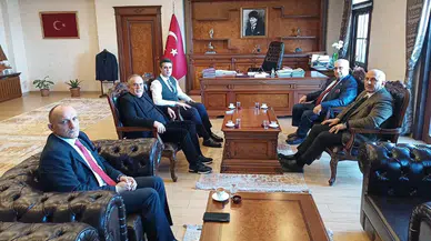 Prof İsmail Hakkı Aydın Kaymakam Demirel'i ziyaret etti