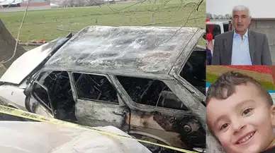 Denizli'de ağaca çarpan otomobil alev aldı; dede ile torunu öldü, 2 yaralı