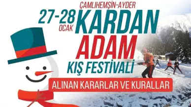 Kardan Adam Festivali ile ilgli kurallar yayınlandı