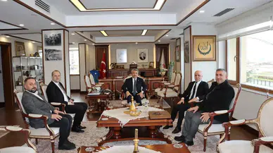 Öz Büro İş Sendikası Başkanı Gülbaba, Vali Baydaş'ı ziyaret etti