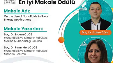 RTEÜ'lü Öğretim Üyelerine En iyi Makale Ödülü