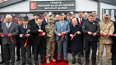 Erzurum Büyükşehir Belediyesi tarafından yenilenen Türkiye Muharip Gaziler Derneği Erzurum Şubesi binasının açılışı yapıldı