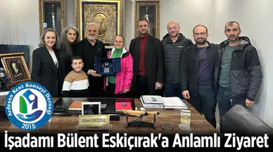 Ardeşen Kent Konseyi Dernegi'nden İşadamı Bülent Eskiçırak'a Anlamlı Ziyaret