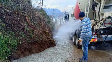 Çayeli Büktaşhane Mahallesinde üstyapı çalışması yapıldı