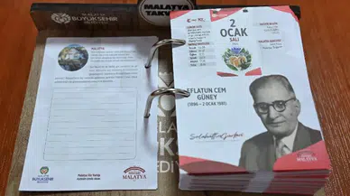 Malatya'dan özel masa takvimi