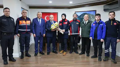 112 Acil Çağrı Merkezi çalışanlarından Vali Ünsal'a ziyaret