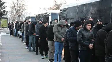 Erzurum merkezli "Sibergöz-20" operasyonunda yakalanan 71 zanlı adliyede