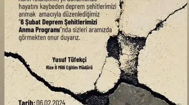 Rize'de"Asrın Felaketi" için anma programı düzenliyor