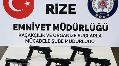 Rize'de silah kaçakçılığı operasyonunda gözaltına alınan 21 kişiden ikisi tutuklandı