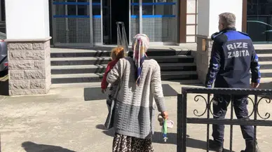 Rize'de çocuğunu kullanarak dilenen şahıs yakalandı
