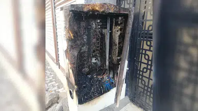 Şırnak'ta kaçak elektrik hattındaki yangın 13 aboneyi ele verdi