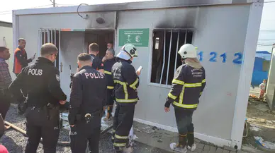 Gaziantep'te, konteyner yangını