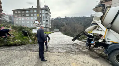 Çayeli Yenipazar Mahallesi'nde üstyapı çalışmaları sürüyor