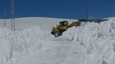 Erzurum'da kar nedeniyle 21 yerleşim yerine ulaşım sağlanamıyor