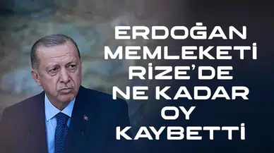 Erdoğan memleketi Rize'de bakın ne kadar OY kaybetti