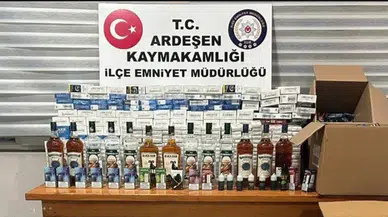 Rize'de kaçak tütün ve alkol operasyonu