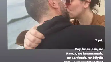 8 aylık hamile Gonca Vuslateri eşiyle dudak dudağa pozunu paylaştı