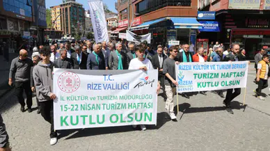 Rize'de "Turizm Haftası" dolayısıyla kortej yürüyüşü gerçekleştirildi
