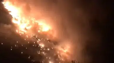 Artvin'de çöp tesisinde patlama sonrası yangın