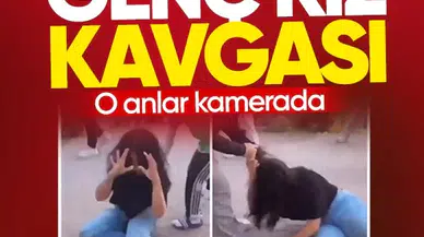 Kızlar saç saça baş başa kavga etti! O anlar kamerada...