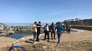Çayeli sahil dolgu alanının otopark çalışmaları hızlandı