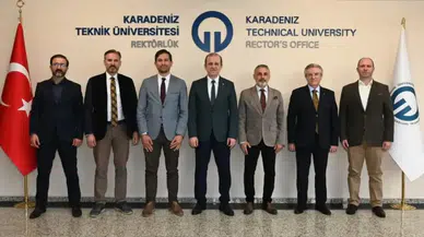 YTB heyetinden KTÜ Rektörü Prof. Dr. Çuvalcı'ya ziyaret