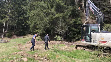 Çamlıhemşin Belediye Başkanı Altun çalışmaları yerinde inceledi