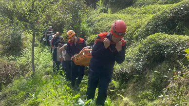 Rize'de teleferikten düşen 2 kişi yaralandı
