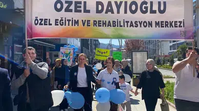 Of'ta Dünya Otizm Farkındalık Günü yürüyüşü yapıldı