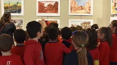 Trabzon'da 21 ülkeden çocuk ve gençlerin yaptığı resimlerin yer aldığı sergi açıldı