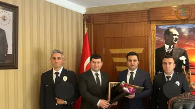 İlçe Polis Teşkilatından Çamlıhemşin Kaymakamlığı'na ziyaret