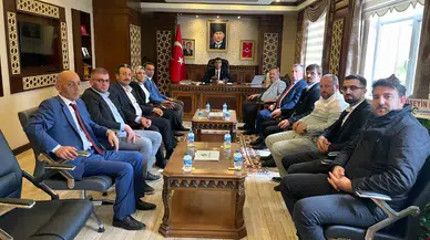 Ak Parti İlçe Teşkilatı'ndan yeni Kaymakam Alpay Dinçel'e ziyaret
