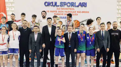 Çaykur Ortaokulu Türkiye 3'e 3 Basketbol şampiyonu oldu