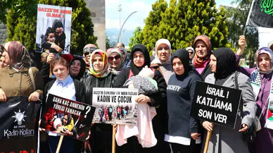 Rize'de AK Parti'li kadınlar Gazzeli anneler için toplandı