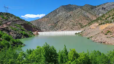 Artvin'de 990 dekar tarım arazisini sulayacak gölette su tutuldu